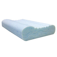 HKM-138899 Adjustable Wave-Shaped Memory Foam Pillow - Knitted Fabric Cover