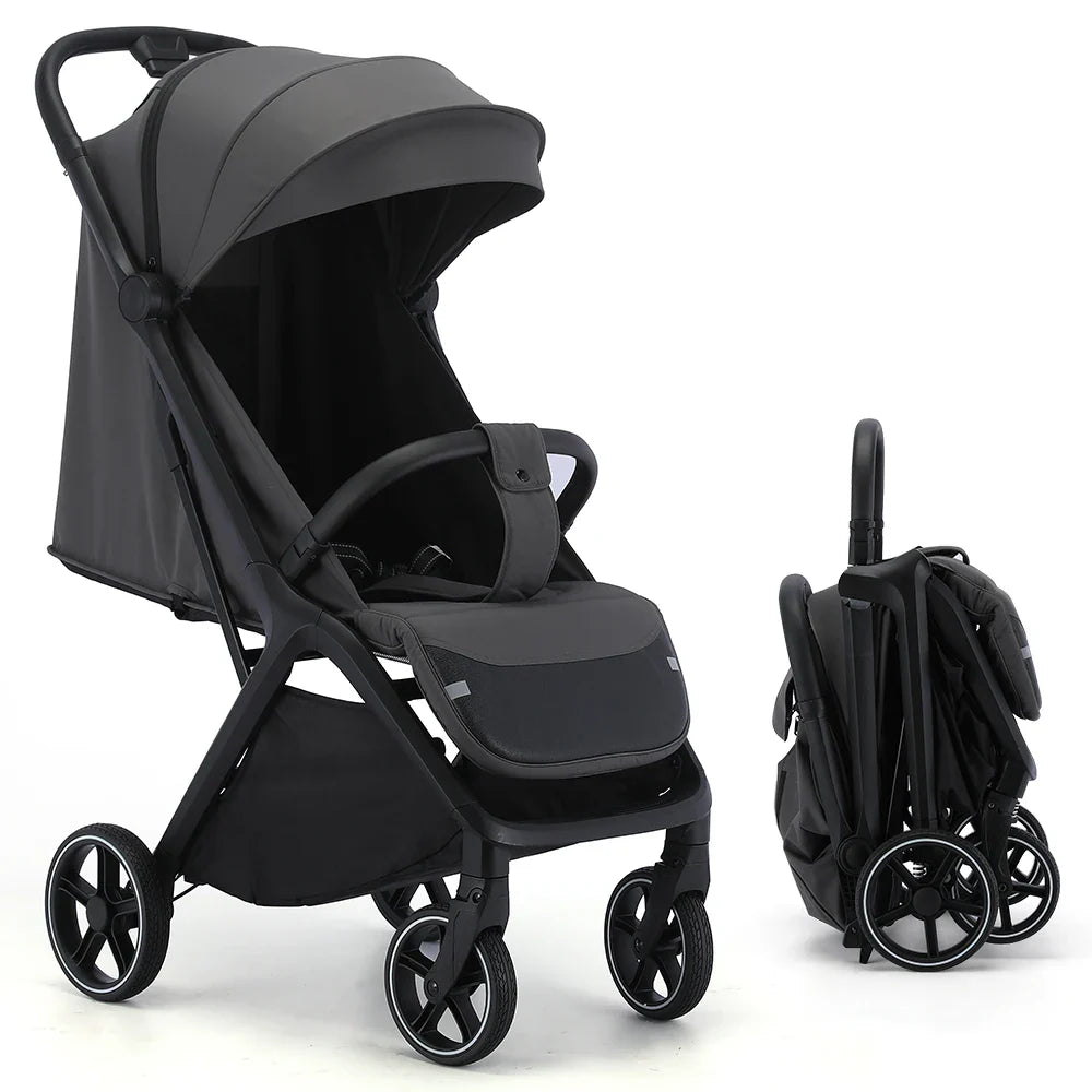 HKM-138963 Compact Lightweight Gravity Folding Baby Stroller for Easy Travel and Storage