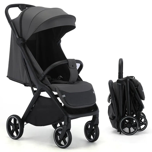 HKM-138963 Compact Lightweight Gravity Folding Baby Stroller for Easy Travel and Storage