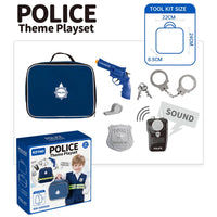 HKM-139027 Police Role Play Set for Kids with Uniform, Walkie-talkie, Handcuffs, and Whistle