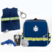 HKM-139027 Police Role Play Set for Kids with Uniform, Walkie-talkie, Handcuffs, and Whistle