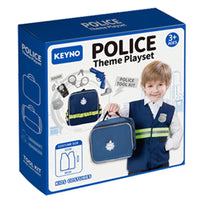HKM-139027 Police Role Play Set for Kids with Uniform, Walkie-talkie, Handcuffs, and Whistle