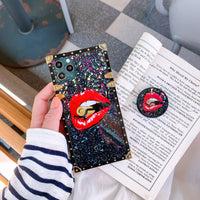 HKM-139027 Stylish TPU and Leather iPhone Case with Unique Design Elements