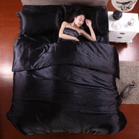HKM-139091 Silk Ice Silk Four-Piece Bedding Set in Luxurious Silk and Tencel for Various Bed Sizes