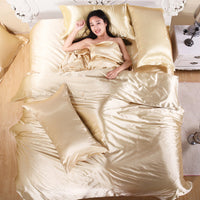 HKM-139091 Silk Ice Silk Four-Piece Bedding Set in Luxurious Silk and Tencel for Various Bed Sizes