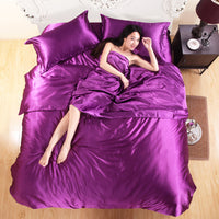 HKM-139091 Silk Ice Silk Four-Piece Bedding Set in Luxurious Silk and Tencel for Various Bed Sizes