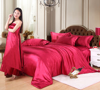 HKM-139091 Silk Ice Silk Four-Piece Bedding Set in Luxurious Silk and Tencel for Various Bed Sizes
