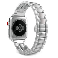 HKM-139283 Stylish Stainless Steel Butterfly Buckle Watch Strap for IWatch Models