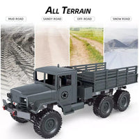 HKM-139347 6WD Remote Control Military Climbing Vehicle - 1:16 Off-Road RC Truck for Ages 5 and Up