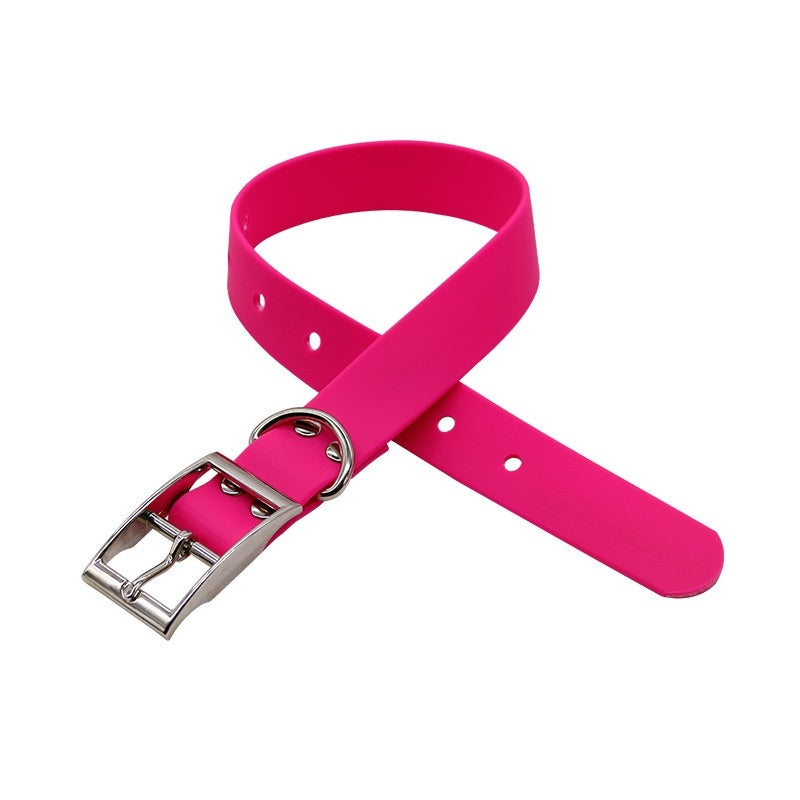 HKM-139475 Factory Wholesale PVC Plastic Waterproof Dog Collar Wear-resistant Dog Collar Out Dog Traction Collar Pet Supplies