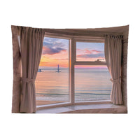 HKM-139475 Window Scenery Background Cloth, Polyester - Various Sizes & Colors