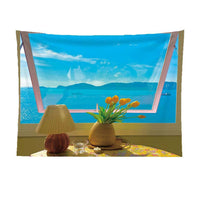HKM-139475 Window Scenery Background Cloth, Polyester - Various Sizes & Colors