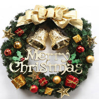 HKM-139539 Natural Pine Christmas Wreath with Pine Cones and Berries, Festive Decorative Garland for Home and Garden