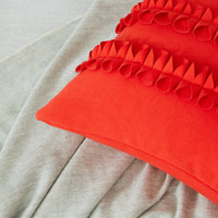 HKM-139603 Handmade Cotton Flower Pillowcase - 45x45cm Pure Color Design