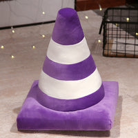 HKM-139731 Creative Round Cone Pillow - Colorful Ice Cream Cone Design for Home and Sofa