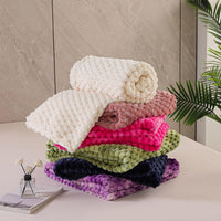 HKM-139923 Children's Cozy Soft Plaid Blanket - Various Sizes and Colors in Polyester Fabric
