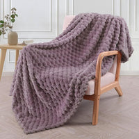 HKM-139923 Children's Cozy Soft Plaid Blanket - Various Sizes and Colors in Polyester Fabric