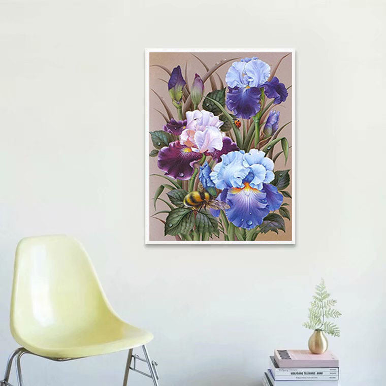 HKM-139923 Cotton Cross Stitch Kit with Precise Printing - 14CT 40x50cm Decorative Artwork for Bedroom