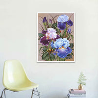 HKM-139923 Cotton Cross Stitch Kit with Precise Printing - 14CT 40x50cm Decorative Artwork for Bedroom