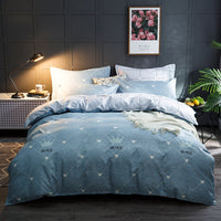 HKM-139923 Idyllic Floral Cotton Bedding Set for 1.2m Bed - Includes Quilt Cover and Pillowcases
