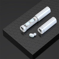 HKM-139987 Cylindrical Bluetooth Headset V5.2 with 35 Hours Music Time and Charging Case