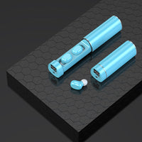 HKM-139987 Cylindrical Bluetooth Headset V5.2 with 35 Hours Music Time and Charging Case