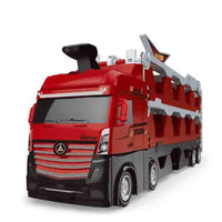HKM-140179 Transforming Truck Storage Slot Toy Set with 6 Die Cast Cars for Kids Ages 3 and Up