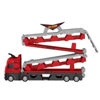 HKM-140179 Transforming Truck Storage Slot Toy Set with 6 Die Cast Cars for Kids Ages 3 and Up