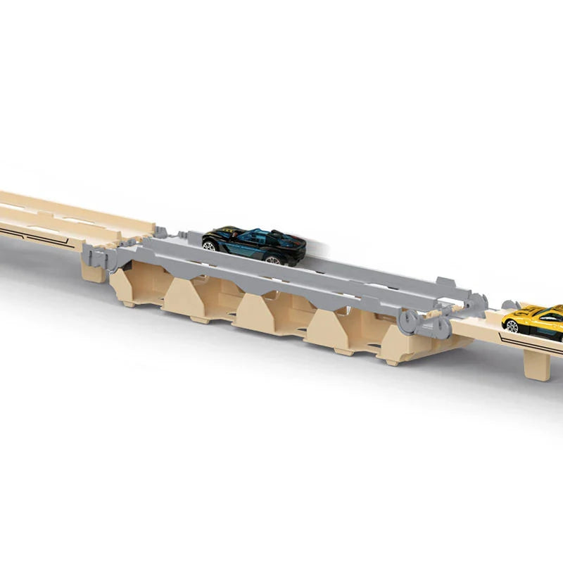 HKM-140179 Transforming Truck Storage Slot Toy Set with 6 Die Cast Cars for Kids Ages 3 and Up