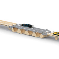 HKM-140179 Transforming Truck Storage Slot Toy Set with 6 Die Cast Cars for Kids Ages 3 and Up