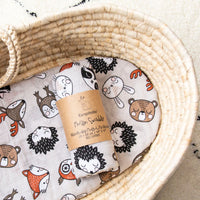 HKM-140243 Cotton Baby Gauze Wrapper with Cartoon Designs and Startle Blanket