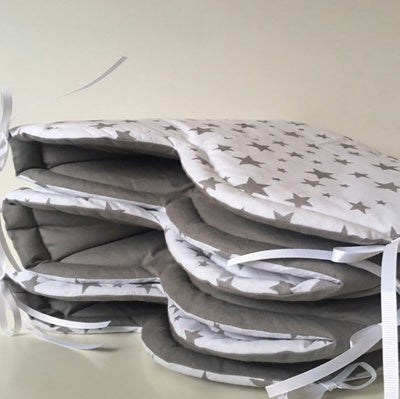 HKM-140307 Baby Crib Bed Bumper Pad - Polyester Fiber, 200x33cm, Ideal for 0-3 Years
