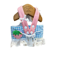 HKM-140499 Pet Breathable Cotton Suit - Pink Plaid & Strawberry Blue Plaid Options