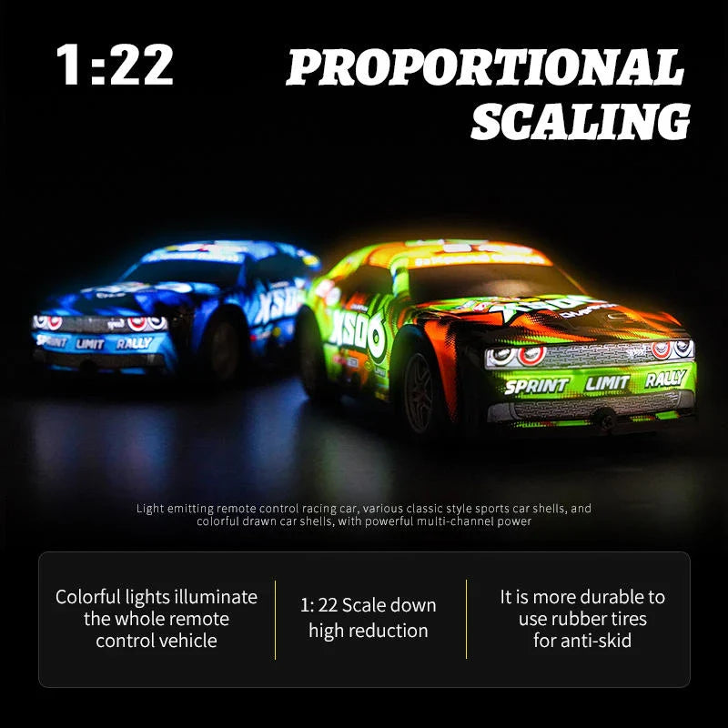 HKM-140499 RC 1:22 Scale Simulation Remote Control Racing Car - 4 Channel High-Speed Toy for Kids