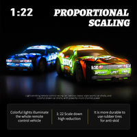 HKM-140499 RC 1:22 Scale Simulation Remote Control Racing Car - 4 Channel High-Speed Toy for Kids