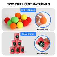 HKM-140755 Children's Bow and Arrow Target Set - Indoor/Outdoor Fun with Eco-Friendly Throwing Sponge Balls