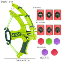 HKM-140755 Children's Bow and Arrow Target Set - Indoor/Outdoor Fun with Eco-Friendly Throwing Sponge Balls