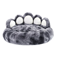 HKM-140755 Cozy Bear Paw-Shaped Pet Kennel with Removable Washable Dog Bed Mat for Deep Sleep