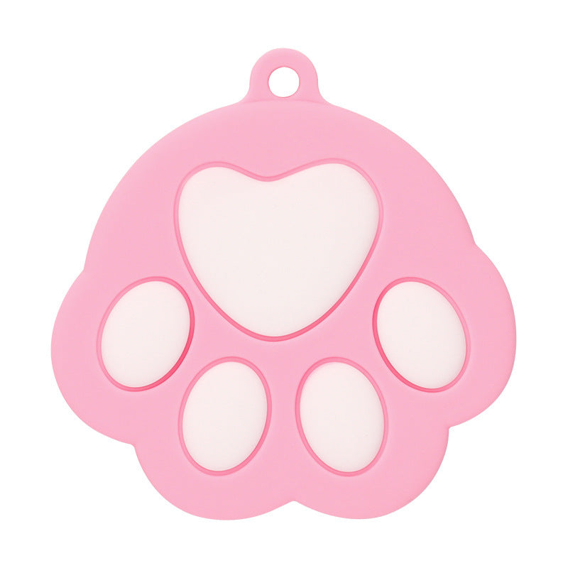 HKM-140755 Silicone Dog Paw Can Lid in Pink, White, and Light Blue - Perfect Pet Accessory