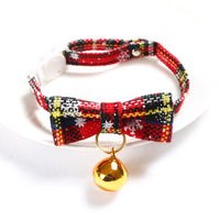 HKM-140947 Snowflake Christmas Red Plaid Adjustable Pet Bow Tie Collection in Various Style Options