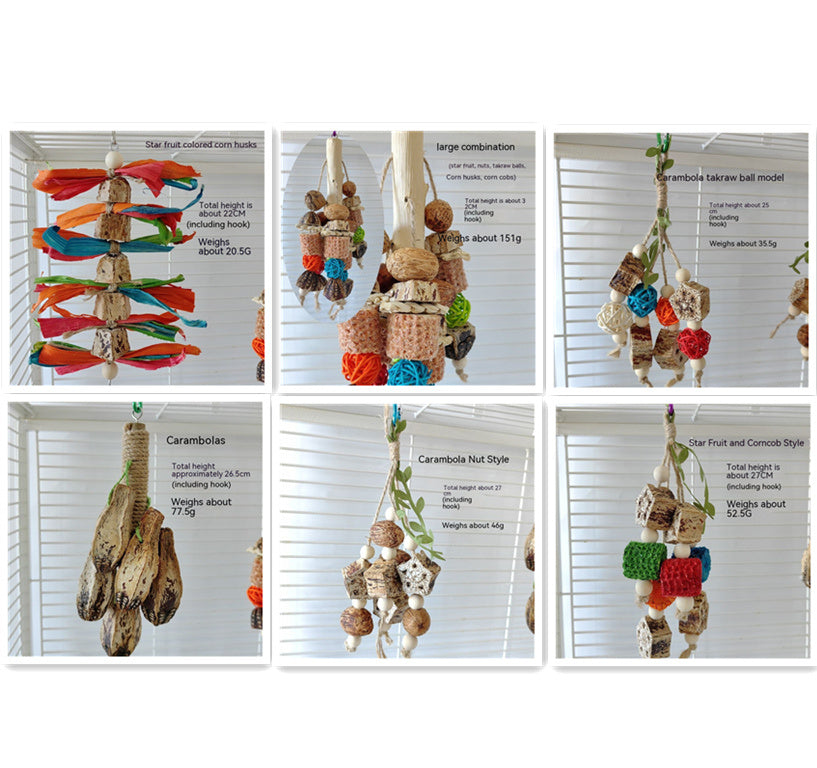 HKM-141011 Parrot Chew Toys and Bird Stand Rod for Small Pets - Safe Non-Toxic Chewing Supplies
