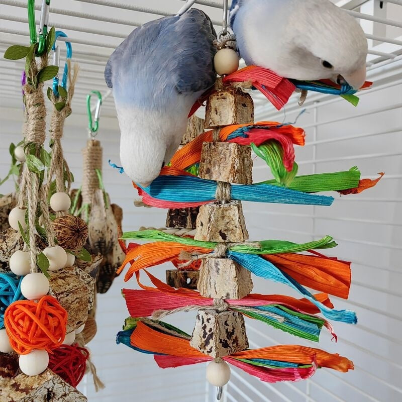 HKM-141011 Parrot Chew Toys and Bird Stand Rod for Small Pets - Safe Non-Toxic Chewing Supplies