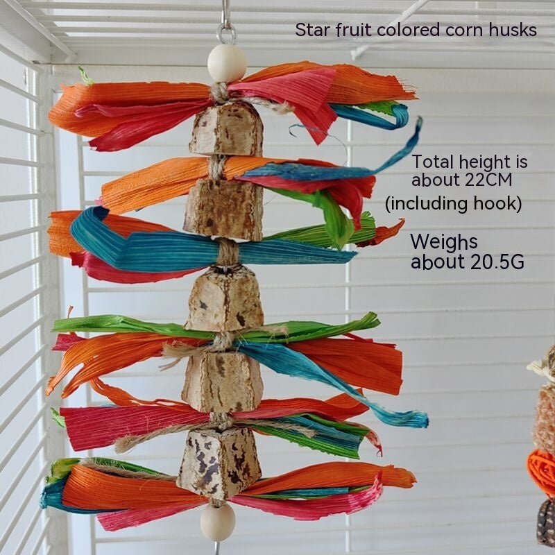 HKM-141011 Parrot Chew Toys and Bird Stand Rod for Small Pets - Safe Non-Toxic Chewing Supplies