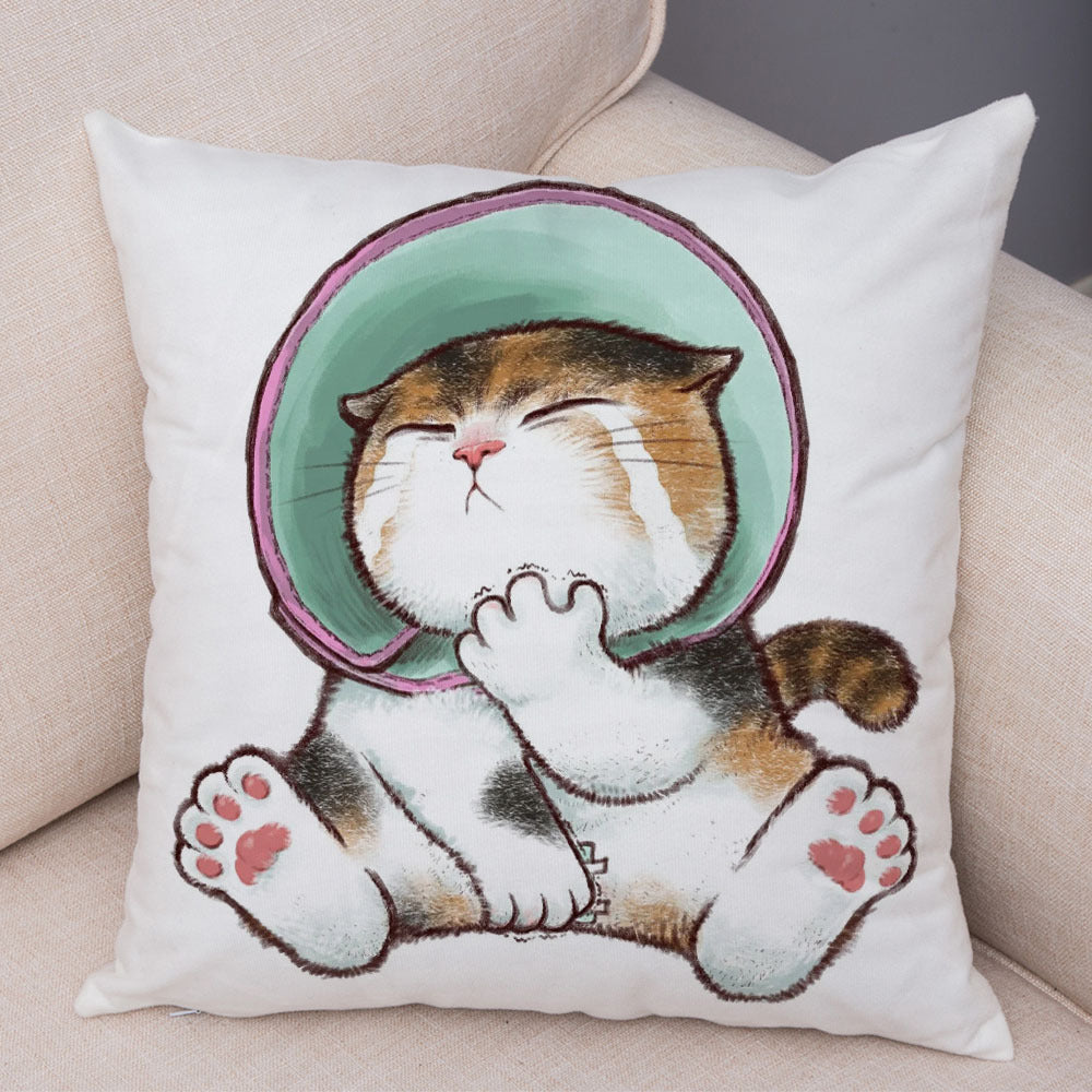HKM-141139 Mixed Color Linen Pillowcase for Living Room - 45x45cm Polyester Design
