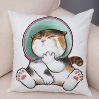 HKM-141139 Mixed Color Linen Pillowcase for Living Room - 45x45cm Polyester Design