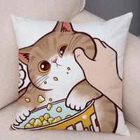 HKM-141139 Mixed Color Linen Pillowcase for Living Room - 45x45cm Polyester Design