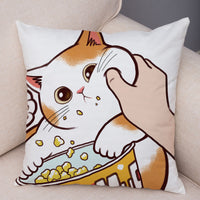 HKM-141139 Mixed Color Linen Pillowcase for Living Room - 45x45cm Polyester Design