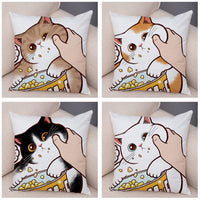 HKM-141139 Mixed Color Linen Pillowcase for Living Room - 45x45cm Polyester Design