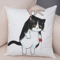 HKM-141139 Mixed Color Linen Pillowcase for Living Room - 45x45cm Polyester Design