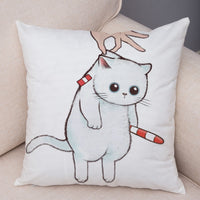HKM-141139 Mixed Color Linen Pillowcase for Living Room - 45x45cm Polyester Design